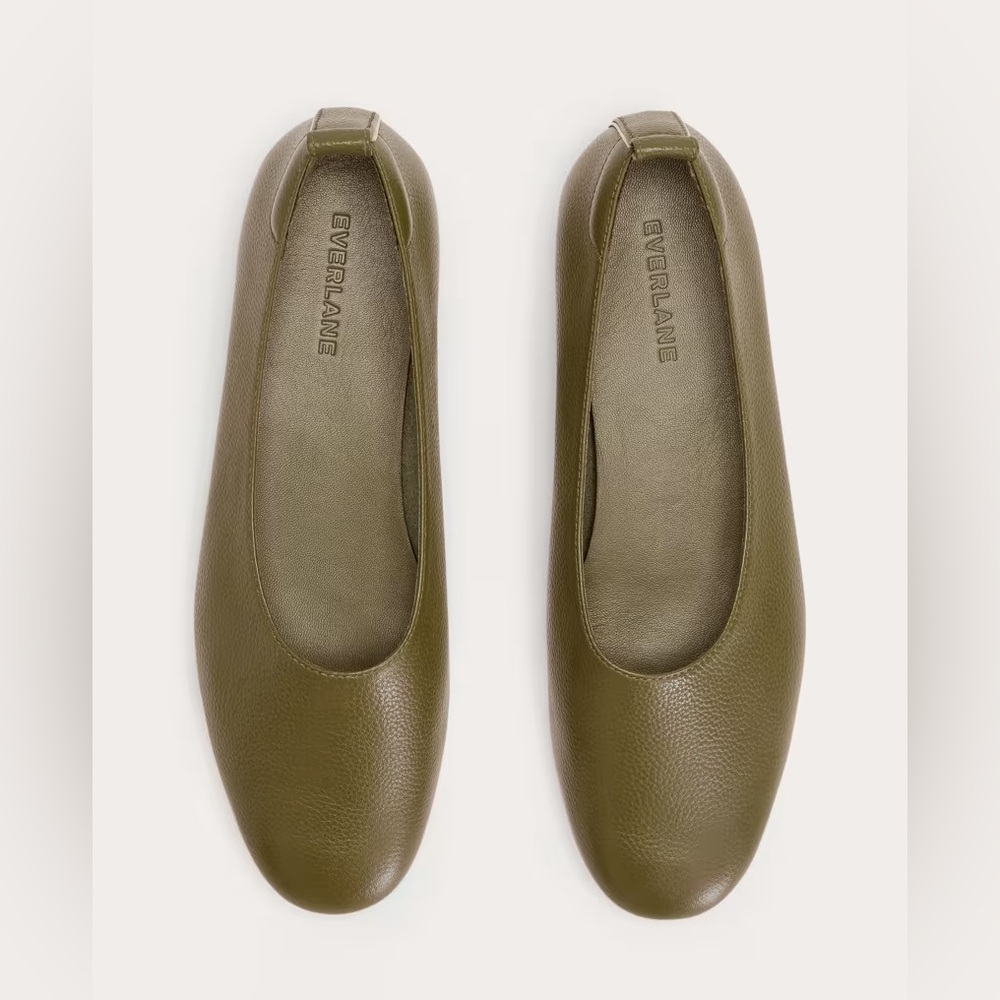 Everlane Olive Green Flats
